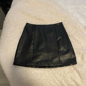 Abercrombie vegan leather mini skirt